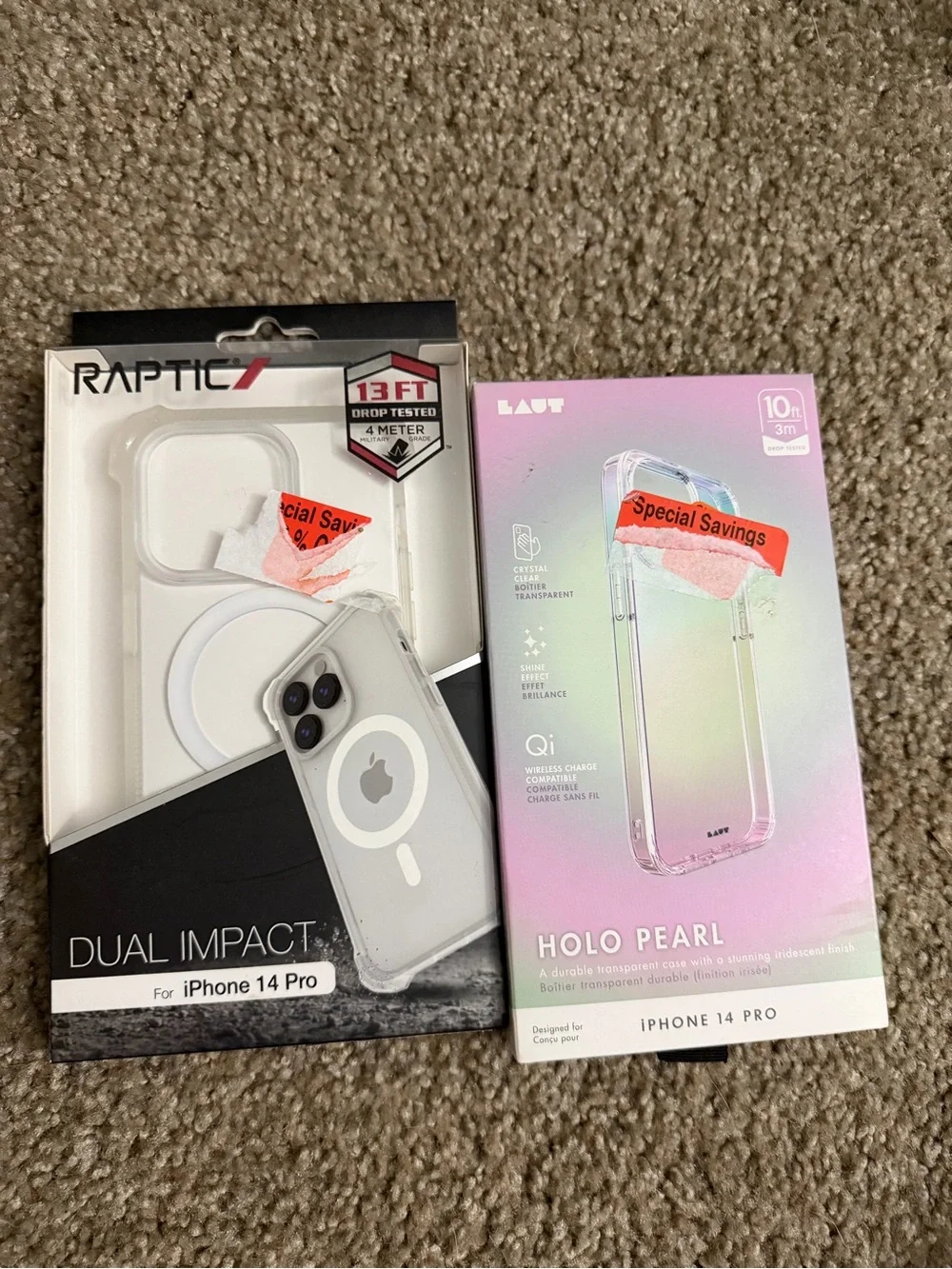 Set of 2 Clear Case: for iPhone 14 Pro - Transparent